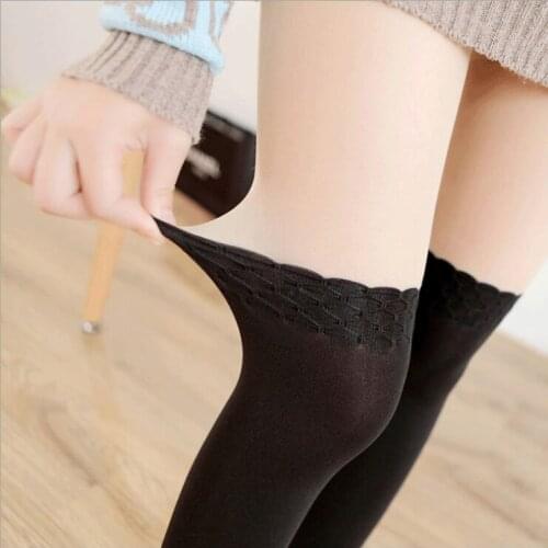 High Quality 70D Womens Pantyhose Patchwork Stockings Thick Tights