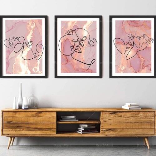 Woman line art print | wall art decor |romantic art prints | set of 3 prints| classy elegant art prints | bedroom dressing|dusky