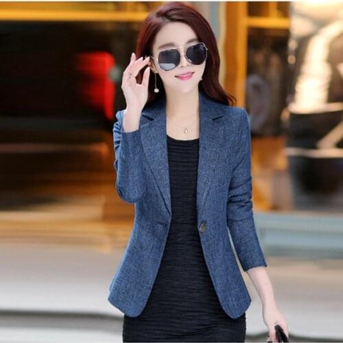 Fashion Suit Blazer For Women Long Sleeved Notched Office Lady Work Wear Business Uniform Formal Jacket Female Coat Autumn 2021