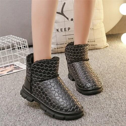 Winter Women Snow Boots Fashion plus velvet Women Ankle Boots Women Boots Women Platform New Warm Plush Zapatillas Mujer U11-35