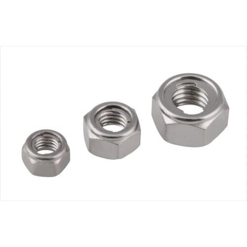 10Pcs DIN980 GB6184 M3 M4 M5 M6 M8 M10 M12 304 Stainless Steel Metal Self-locking Hex Nuts Locknut Slip Lock Nut