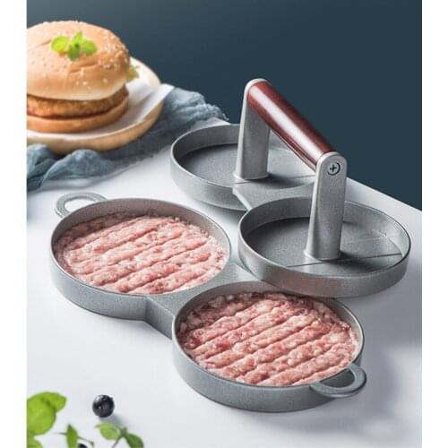 High quality Round Shape Hamburger Press Aluminum Alloy Hamburger Meat Beef Grill Burger Press Kitchen Food Mold