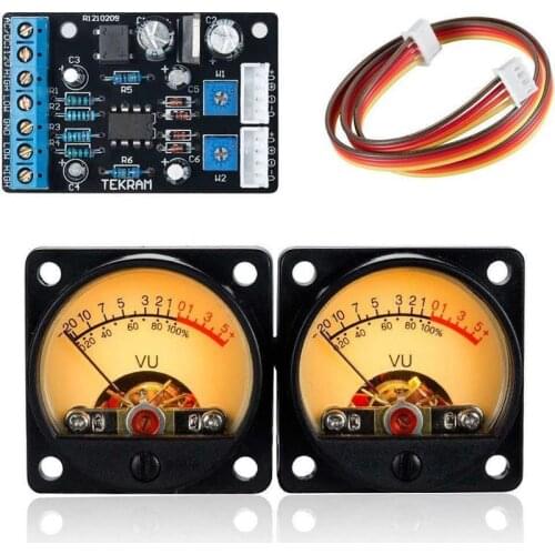 2x TR-35 VU Panel Meter DB Level + Power Supply TA7318P Driver Board For Audio Amplifier