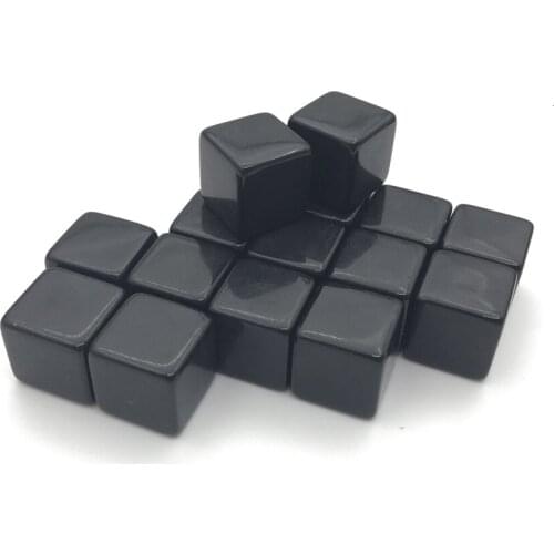 Boardgame 50/100/200 Pcs High-quality 16mm Blank DIY Can Carving Children Teaching Dice Acrylic Black Opaque Blank Standard Cube