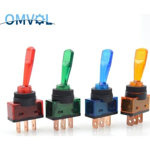 Automotive Toggle Switch 3 Pin ON-OFF with lamp DC 12V 20A