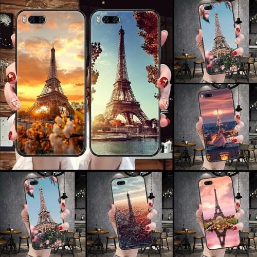 Eiffel tower Phone Case For Xiaomi Mi Note 8 9 10 11 9T 10T A3 Lite Pro Ultra black pretty coque luxury funda fashion shell