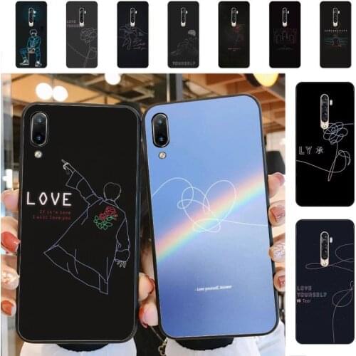 YNDFCNB Love yourself Flower kpop Phone Case for Vivo Y91C Y11 17 19 53 81 31 91 55 V17 11i 9 fot oppo