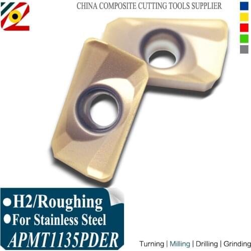 EDGEV APMT1135PDER H2 EP6350 Milling Carbide Inserts Indexable End Mill Cutter CNC Machine BAP300R