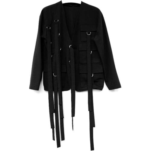 Hot S-6XL Spring Mens New Fashion Personalized Large size customizatio Hanging bandwidth loose coat