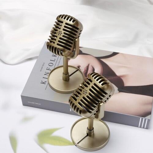 Simulation Classic Retro Dynamic Vocal Microphone Vintage Style Mic Karaoke Universal Stand for Studio Recording Live Performanc