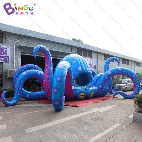 Customized 12X5.6X4m PVC giant inflatable octopus cabin for DJ show / large inflatable octopus booth for party - toys