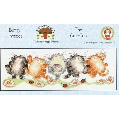 Gold Collection Embroidery Five Happy Cats Cross Stitch Kits for Experts with 100% Cotton Floss & Free Shipping for Home Decor
