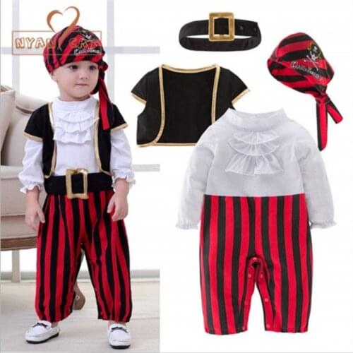 Halloween Boys Set Cosplay Childrens Pirate Costume Dance Boys Set Children Boys Clothes Babys Sets Christmas Gift