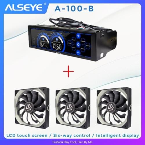 ALSEYE Computer Fan Controller and PWM 120mm Fan Kit for PC Cooling 3/4pin 12v 2000RPM Cooler and Cooling Fan Speed Controller