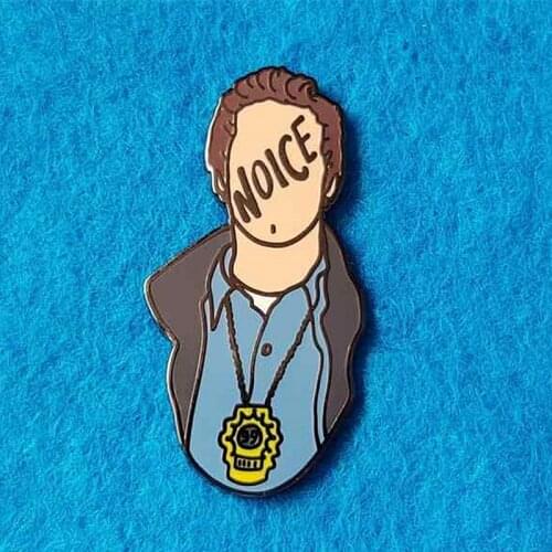 Cartoon Brooklyn 99 Noice Jake Enamel Brooch Pin Backpack Hat Bag Collar Lapel Pins Badges Fashion Jewelry Accessories