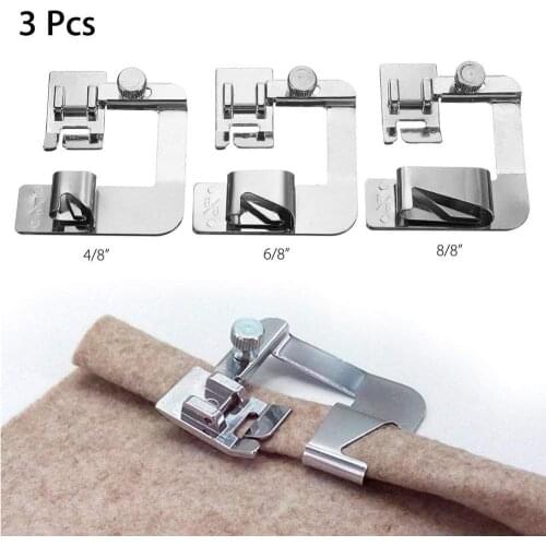 3pcs Sewing Tool Machine Presser Foot Feet Kit For Brother Singer Janom Domestic 4/6/8'' Sewing Machines Foot Tool Accessories