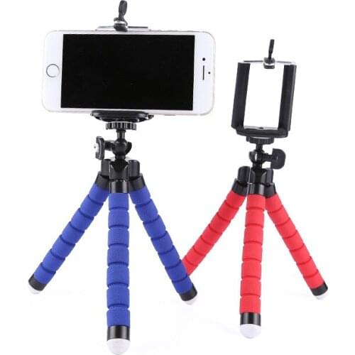 New Style Mini Octopus Sponge Tripod Lazy Triangle Bracket Portable Mobile Phone Holder Aceessories With 3 Colors Selection