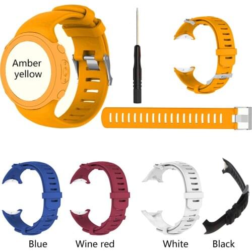 OOTDTY Silicone Watchband Sports Wrist Strap with Long Strap for SUUNTO D6 Dive/D6i