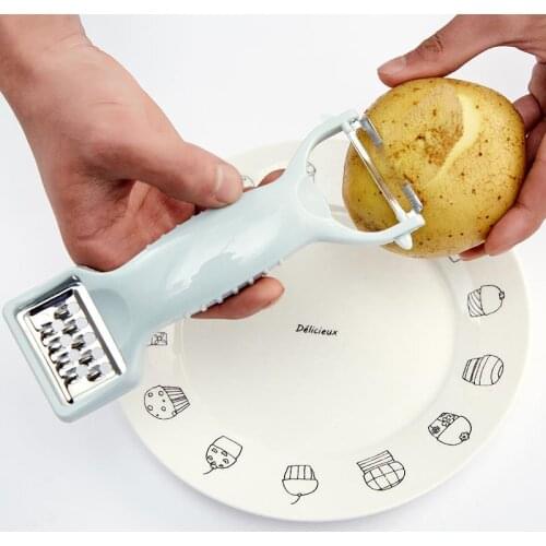 Vegetable Peelers 2 In 1 Knife Sleeve Stainless Fruit Salad Handle Sharp Potato Cabbage Graters Kitchen Dual-Purpose Accessories