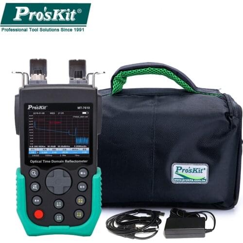 Proskit MT-7610 OTDR Optical Time Domain Reflector Optical Fiber Tester Fault Breakpoints LCD Detector With USB Interface