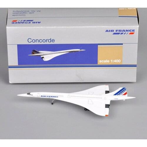 Airplane Toys Concorde 1:400 Scale France 1976-2003 Diecast Metal Vehicles White Mini Aircraft for Children Gift In Stock