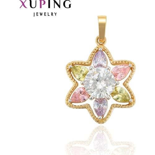 Xuping Jewelry Fashion Elegant Charming New Hexagonal Star Slide Pendant for Women Valentines Day Gifts 34010