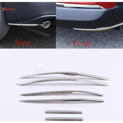 For Mazda Cx-30 Cx30 2020 2021 Car Stainless Steel Front and Rear Corner Protection Strips Cover Trim Decorative Car Styling