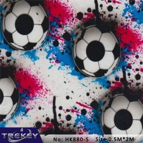0.5M*10M football pattern hydrographic-water-transfer-printing-film, water dipping film, decorative cover for phone case HK880-S