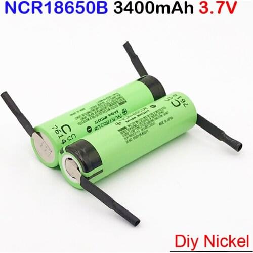 18650 battery New Original 18650 3.7 v 3400 mah Lithium Rechargeable Battery NCR18650B with diy nickel 18650 3400mah ma9