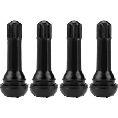 4pcs Rubber TR414 Snap-in Car Wheel Tubeless Tyre Valve Stems Dust Caps