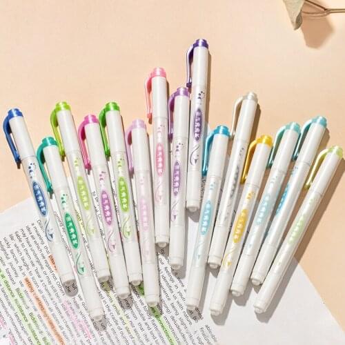 5pcs/set Metallic Art Marker Pens Dual Tip Brush Calligraphy Lettering for Drawing Painting Art Supplies Home DIY School H6241