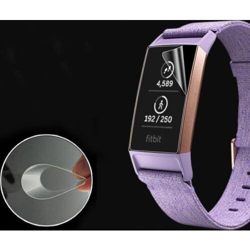 5pcs Clear Protective Film Guard For Fitbit Charge 3 4 Charge3 Charge4 Smart Band Watch Wristband Full Screen Protector Cover