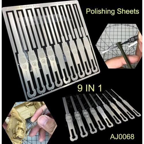 AJ0068 Stainless Steel 9 in 1 Model Special Polishing Sheets/Tool