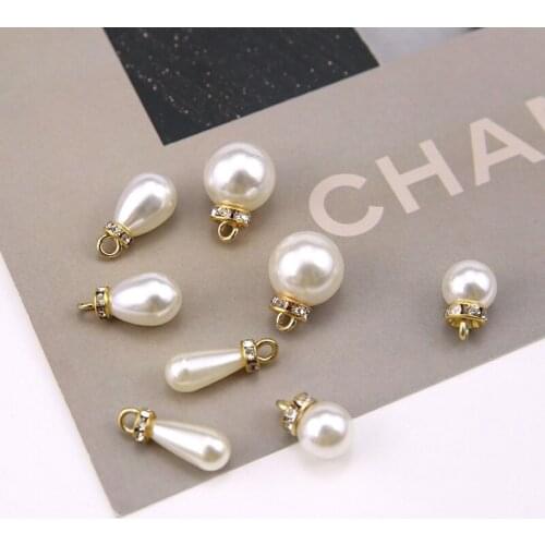 DIY handmade accessories alloy highlighted pearl-encrusted diamond water drop pendant earring shaming Material