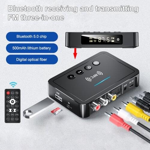 NFC 5.0 Bluetooth Receiver Transmitter 3 in 1 Wireless Audio Adapter 3.5mm Jack RCA Optical Wireless Bluetooth Adapter For TV