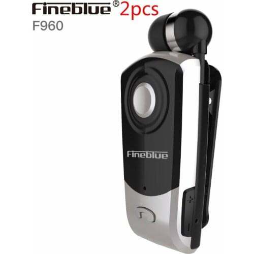 2pcs/lot Fineblue F960 Bluetooth Earphone Wireless Handsfree Earbuds Headset Auriculares Calls Remind Vibration Wear Clip Driver