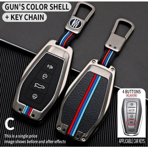 Zinc Alloy Car Remote Key Case Cover Holder Shell for Geely Coolray 2019-2020 4 Buttons Auto Styling Fob Accessories