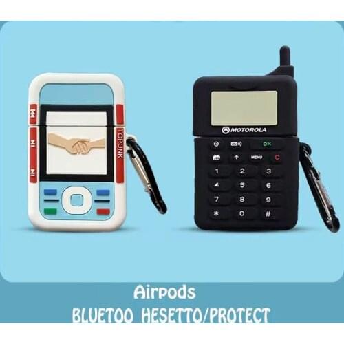 3d Cool Earphone Case for Airpod 1 2 Airpods Pro Nokia 5300 Motorola Mobile Phone Shape Earpods Coque Cute Fundas