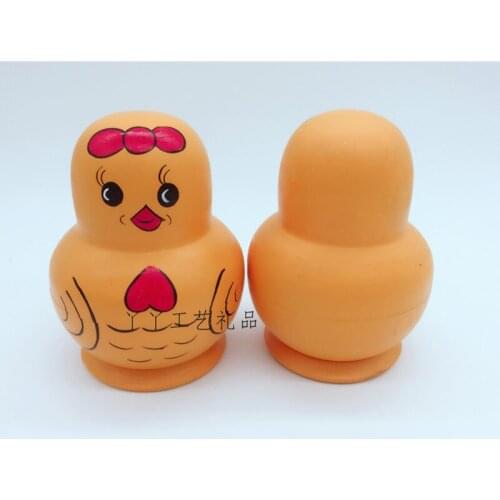 Boys Girls Wooden Matryoshka Dolls Toys Russian Nesting Dolls Best Wishes Kids Christmas New Year Gift Handmade Crafts Dolls