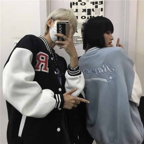 Nice new coat ladies and jacket couple tops college style coat ladies tops couple cardigan high quality baseball uniform