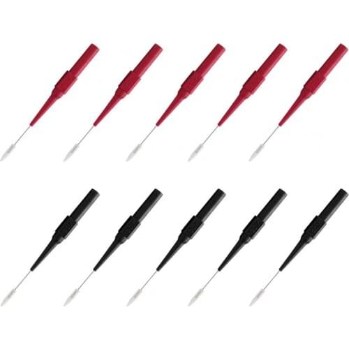 2pcs Insulation Piercing Needle Non-destructive Multimeter Test Probes Red/Black 30V-60V For Banana Plug