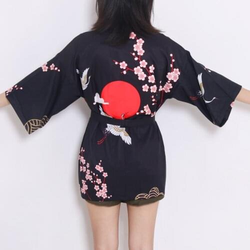 Black Kimono Cardigan For Women Men Japanese Obi Male Yukata Haori Japanese Carp Printed Coat Traditional Japan Clothing Thin