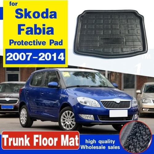 For Skoda Fabia 2007 2008 2009 2010 2011 2012 2013 2014 Auto Car Rear Boot Cargo Liner Trunk Floor Carpets Tray Pad Mat Mats
