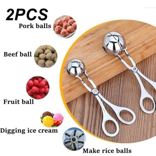 Kitchen Convenient Meatball Maker Stainless Steel Stuffed Meatball Clip Rices Ball Mold Fish Meat Rice Maker Kitchen Accessories