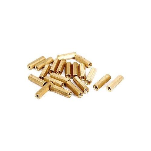 M4x20mm Brass Hex Hexagonal Female Thread PCB Standoff Spacer 20pcs