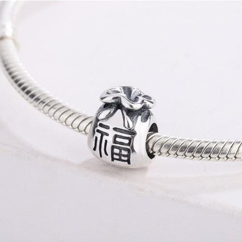 925 Sterling Silver Beads Cute DIY Beaded Bracelet Loose Beads Blessing Money Bag For Pandora Accessories Jewelry Making