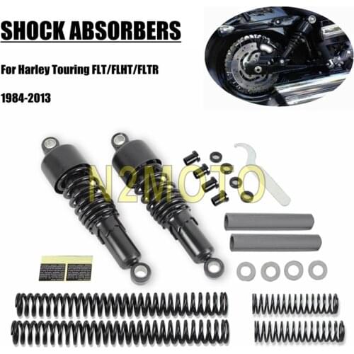 Motorcycle Lowering Slammer Suspension Kit Black Motorbike Rear Shock Absorbers for Harley Touring FLT FLHT FLTR 1984-2013 2012