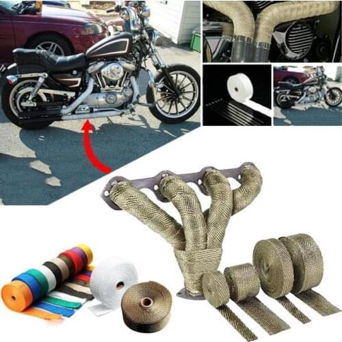 Motorcycle Exhaust Thermal Tape Header Heat Wrap Manifold Insulation Roll 1.5mm*25mm*5m Turbo Heat Insulation Tape