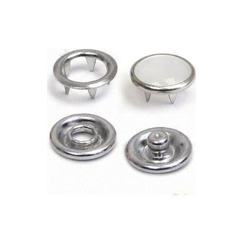 150sets Metal snap buttons 4 part buttons #333 8/10/12mm white pearl prong snap button fastener press stud buttons FP-020