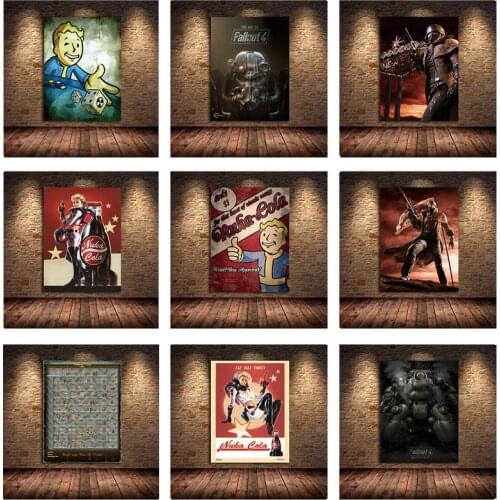 Cuadros Fallout 3 4 Game Poster Wall Art Canvas Poster And Print Canvas Decorative Picture For Bedroom Drawing core Wallsticker